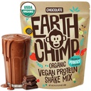 EarthChimp Organic Vegan Protein Powder - brez GSO, brez mleka, brez sirotke, na rastlinski osnovi Protein Powder za ženske in moške, Gluten Free - 52 Servings, 64 Oz (Chocolate)