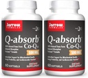 Jarrow Formule Q-Absorb Co-Q10 100 mg - 60 Softgels, Pakiranje 2 - Visoka absorpcija Co-Q10 - Antioksidant Podpora za proizvodnjo mitohondrijske energije in kardiovaskularno zdravje - do 120 skupnih servingov