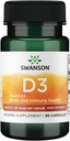 Swansonova visoka jakost Vitamin D-3 1000 Iu (25 μg) 30 kapsul