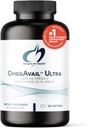 Designs for Health OmegAvail Ultra TG ribje olje 1200mg - 1000 IU Vitamin D3, Vitamini K1 + K2 - Triglicerid Obrazec Omega 3 ribje olje dodatek z DHA/EPA - Brez ribjega pookusa (120 Softgels)