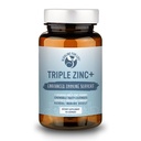 Trojni cink Lozenges - 3 Biološke oblike cinkovega glicinata, cinkovega citrata, cinkovega aspartata - Cinkov imunski dodatek Echinacea, Slippery Elm, OPC, Vitamin C, Sucanat Med