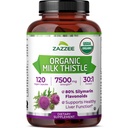 Zazzee USDA Organsko mleko Thistle 30:1 Extract, 80% Silymarin, 120 Veganske kapsule, 4 Mesec dobave, Certified Kosher, Visoka moč Jetra & Antioksidant Podpora, Silybum Marianum, Non-GMO, Made in the USA