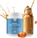 TeamKeto Meal zamenjava v prahu Gluten brezplačno Vsebuje MCT v prahu, kokosovo olje, travnato hranjene sirotkine beljakovine v prahu in 100% naravne arome za Boost Ketosis- Nizke ogljikove hidrate in energijo Boost- 742g- Slana karamela