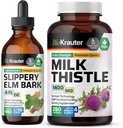 BIO KRAUTER Slippery Elm Tinkture 4 Fl. Oz. & Milk Thistle 250 kapsul