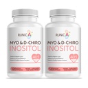 Myo-Inositol & D-Chiro Inositol Dodatek za ženske - Idealno 40:1 Razmerje -Podpora Ženske Hormone Balance in plodnost in zdravje jajčnikov - Veganske kapsule v prahu - 60-dnevno oskrbo