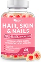 Lasje kože in nohti Gumies - Vegan Biotin 5000mcg Vitamini za ženske in moške podpira hitrejšo rast las, močnejši nohti, bleščeče kože