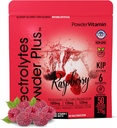 PrašekVitamin Elektroliti Powder Plus (50 Serving) Raspberry Elektrolit Powder Zero Calorie Keto, 0 Sladkor, Brez maltodekstrin,1000mg Kalij,120mg Kalcij,120mg Magnezij, Hidracija Prašek