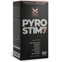 Pyro Stim 7 Presnova Pospeševalec izgube maščob Podpora Energija Boost - Enkrat na dan termogena s Teakrine za fokus, Apetite Control, Muscle Toning in Mood Control (60 kapsul)