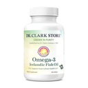 Dr Clark Store Omega-3 Islandska ribje olje dodatek – 1000mg, 80 Softgels, Podpira srce, možgani in skupno zdravje
