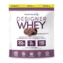 Oblikovalec Wellness, Oblikovalec Whey, Natural Whey Protein Powder s probiotiki, Fiber, in Key B-Vitamini za energijo, Gluten-free & Kosher, Dvojna čokolada, 2 lb