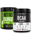 Jacked Factory Nitrosurge Pred-Workout na Arktiki Bela & BCAA v sadni Punch za izgradnjo mišic in okrevanje
