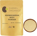 CARMEL ORGANICS Ashwagandha Root Powder 7.5 Ounce, Non GSO & Gluten Free, Natural, Withania Somnifera, No Dodani konzervansi, Neposredno izvira iz indijskih kmetov