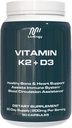 Vitamin K2 D3 doplačilo - Visokopoteznost - podpira zdravje kosti, srca, imunskega sistema - Ne-GMO, Gluten-free, Vegetarian - 60 kapsul (60 servingov) - Premium kakovost K2+D3 Formula