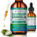 Soursop Graviola tekoče kapljice dodatek z Sea Moss Extract, Soursop Bitters tekočine za podporo celic in regeneracijo, Imunity, Jetra, Antioksidant, Graviola pušča ekstrakt 2 Mesec dobave 60ML