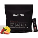 Gainful Hydration Powder Packets, kofein brezplačno s ključnimi elektroliti magnezij in natrij, energijska podpora, nizek sladkor, jagodna limonada, 21 palice