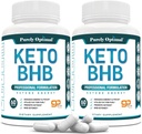 Čisto optimalne kapsule Keto BHB – eksogene tablete Ketone za podporo ketozi, trajno energijo, fokus in presnovo – za ženske in moške, 120 kapsul