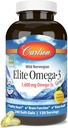 Carlson Elite Omega 3 Gems, 1600mg, limona arome, 240 Softgels