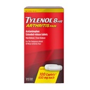 Tilenol 8HR Artritis bolečine Relief Caplets, 650 mg acetatfen za manjše artritis in bolečine v sklepih, Reduciranje zvišane telesne temperature, podaljšano sproščanje, Nežen na želodec, 100 ct