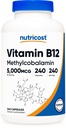 Nutricost Vitamin B12 (metilkobalamin) 5000mcg, 240 Kapsule - Vegetarian Caps, Non-GMO, Gluten Free B12 dodatek