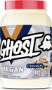 GHOST Vegan Protein Powder, cinabon - 2lb, 20g beljakovin - Rastlinsko-osnovane Pea & Organic Bunny Protein - ‐Post Workout & Nutrition Shakes, Smoothies, & Peking - Soy & Gluten-free