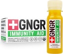 +GNGR Imunity Aid Organic Ginger, Lemon & Honey Shot - Hladno stiskane ingver Shots z Echinacea, limonin sok, med, cink in vitamin D3, Imuni & Prebavna podpora 2 fl oz (Pack of 12)