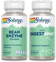 SOLARAY Bean Enzyme in Super Digestaway - Prebavne encime Bundele - Alfa Galactozidaze, Papain, Ginger, Pepsin, Betaine HCl, Aloe Vera in več - Prebava in hranilna absorpcija Podpora, 60/90ct