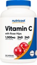 Nutricost Vitamin C z Rose Hips 1025mg, 240 Kapsule - Vitamin C 1.000mg, Rose Hips 25mg, Premium, Non-GMO, Gluten brezplačno dodatek