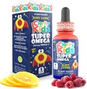 Clariteta Otroci Super Omega z DHA + EPA Omega 3 za boljši fokus in kakovost spanja Algae Oil Omega 3 Tekočina (1 ml na postrežbo) Vse naravne DHA kapljice za otroke ZDA Made dodatek (1 fl oz)