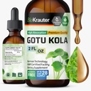 BIO KRAUTER Gotu Kola Tinktura - Centella Asiatica Extract - Alkohol in sladkor Brez Gotu Kola Extract - Veganske kapljice 2 Fl.Oz.