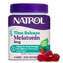 Natrol Time Release Melatonin Gumies, Podpora za spanje za odrasle, 3 mg Melatonin dopolnila za podporo spanja, 45 Jagode-slavne Gumies, Do 45 dni dobave