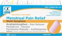 Quality Choice maksimalna moč Mentrual Pain Relief, Multi Symptom Pain Relief Caplets, Cramps, Glavobol, Hrup, Backache & Dragostljivost, 20 Count paket