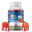 Otroci Melatonin Gummies [Fall A spance Hitrejši s 100% brez zdravil Jagodna krema arome Gummy] za naravno podporo spanja 