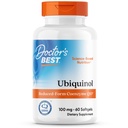 Doctor's Best Kaneka Ubiquinol 100 mg Dopolnilo za moške in ženske - Zmanjšana oblika CoQ10, Koencim Q10 100mg za antioksidant in zdravje srca, ne GSO, Gluten Free, Soy Free - 60 Softgels