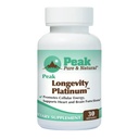 Peak Longevity Platinum PQQ Supplement with Coenzyme Q10 - Pyrroloquinoline Quinone with Ubiquinol CoQ10 and Shilajit - Mitochondrial Supplement for Natural Energy and Healthy Aging (30 Softgels)
