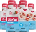 SlimFast meal zamenjava Shake, Original Jagode & Cream, 10g pripravljen za pitje beljakovin za hujšanje, 11 Fl. Oz steklenica, 4 Število (Pack of 3) (Packaging May Vary)