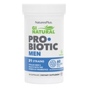 Nature Plus GI Natural Probiotic Men - 30 Kapsule - Prebavne in prostate Zdravje, Imunska moč - Vključuje žago Palmetto - Gluten brezplačno - 30 Serving