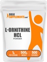 BulkSupplements.com L-Ornitin HCl prašek - Ornitin dodatek, Aminokisline dodatek - Gluten Free, 1g na serviranje, 500g (1,1 lbs) (Pack of 1)
