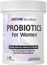 Probiotik za ženske, 50 milijard CFU ženski probiotiki s prebiotiki, Plus US-Grown Cranberry, GI podpora, zdravje žensk, Trojni zaščitni sistem, Zapoznela sprostitev, 60 kapsul