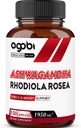agobi Ashwagandha dodatek z Rhodiola Rosea 1950mg - visoko koncentriran ekstrakt za imunski sistem, moč, proizvodnja energije, fokus in splošno zdravje - 150 kapsul