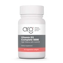 Alergija Raziskovalna skupina Vitamin D3 Popolno 5000 i.e. - Vitamin D3 in K2 dodatek, Dnevno ravnovesje, z vitaminom A, DeltaGold Tocotrienols, Visoka moč, Veggie Softgels - 60 Count