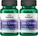 Swanson železov citrat 25 Milligrams 60 Veg kapsule (2 pakiranji)