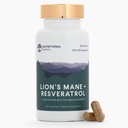Prehranske korenine - levja griva + Resveratrol - z 800 mg Levji izvleček Mane & 350mg Trans-Resveratrol na postrežbo - podpira zdravje možganov in srca - prehranska dopolnila - 1 mesec dobave - 60 kapsul