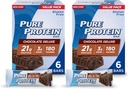 Čiste beljakovinske čokoladice, visoke beljakovine, hranilni prigrizki za podporo energije, nizkega sladkorja, brez glutena, čokolade Deluxe, 6 (paket z 2)