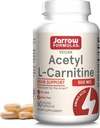 Jarrow Formule Acetil L-karnitin Kapsule - 500 mg - 60 Število - Za zdravje možganov in presnova maščobnih kislin - Zelenjavne Kapsule - Ne-GMO - Gluten Free