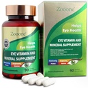 zooone Lutein in Zeaksantin Eye Vitamini, Eye Vitamin in mineralna dopolnila z vitaminom C E C C Cinkov baker, Vision Podpora za degeneracijo makule, tablete za zdravje oči za odrasle in starejše, 90 kapsul