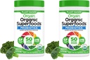 Orgain Organic Greens Powder + 50 Superfoods, Original - 1 milijarda probiotikov za Gut Health, Antioksidanti, Vegan, rastlin na osnovi, Gluten brez, ne GSO, Mlečni brezalkoholni sok in Smoothie Mix - 0,62lb