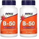 Zdaj dopolnila, vitamin B-50 mg, proizvodnja energije*, zdravje živčnega sistema*, 100 tablet (paket z 2)