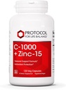 PROTOKOL ZA ŽIVLJENJSKO BILANCE C-1000 + cink-15 - Vitamin C in cinkov biglicinat - Imunska podpora - Antioksidanti dodatek - z askorbinsko kislino - 120 Veg kapsule