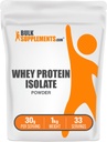 BulkSupplements.com Izolat sirotkinih beljakovin v prahu - nearomatizirani sirotkini proteini v prahu, prehranska dopolnila - brez glutena, 30g na serviranje, 1kg (2,2 lbs) (paka po 1)