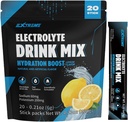 Ekstremna elektrolitska pijača Mešamo z natrijem 60 mg, kalijem 200 mg, tavrinom - hidracijskim praškom, nič sladkorja, nič kofeina, brez GSO, nič glutena, nizkokalorično, limonino aromo (20 paketov, 20 dni dobave)